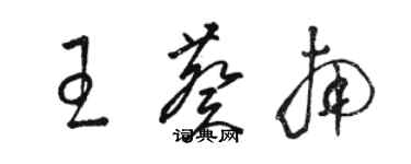 骆恒光王葵南草书个性签名怎么写