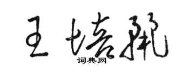 骆恒光王培丽草书个性签名怎么写
