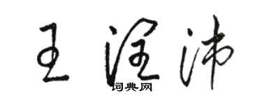 骆恒光王润沛草书个性签名怎么写