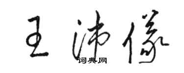骆恒光王沛仪草书个性签名怎么写