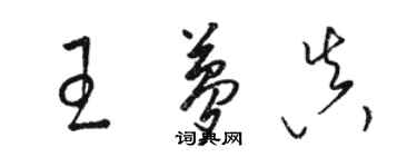 骆恒光王梦真草书个性签名怎么写