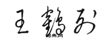 骆恒光王鹤列草书个性签名怎么写