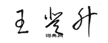 骆恒光王登升草书个性签名怎么写