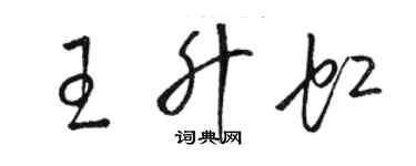 骆恒光王升虹草书个性签名怎么写