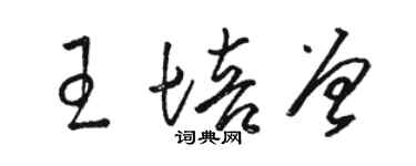骆恒光王培曾草书个性签名怎么写