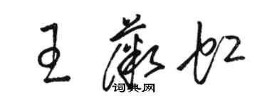 骆恒光王薇虹草书个性签名怎么写