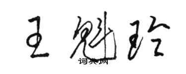 骆恒光王魁玲草书个性签名怎么写