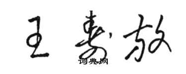 骆恒光王寿放草书个性签名怎么写