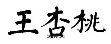翁闿运王杏桃楷书个性签名怎么写