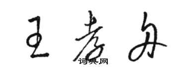 骆恒光王孝舟草书个性签名怎么写