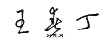 骆恒光王春丁草书个性签名怎么写