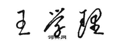 骆恒光王学理草书个性签名怎么写