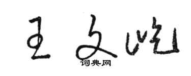 骆恒光王文屹草书个性签名怎么写