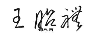 骆恒光王昭礼草书个性签名怎么写
