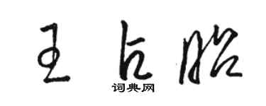 骆恒光王占昭草书个性签名怎么写