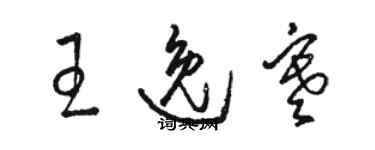 骆恒光王逸寒草书个性签名怎么写