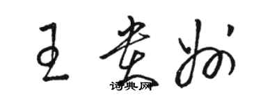 骆恒光王贵州草书个性签名怎么写