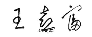 骆恒光王喜富草书个性签名怎么写
