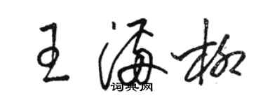 骆恒光王满柳草书个性签名怎么写