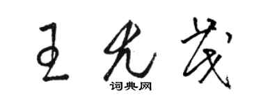 骆恒光王尤茂草书个性签名怎么写