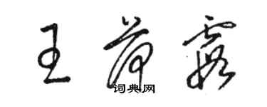 骆恒光王荷霞草书个性签名怎么写