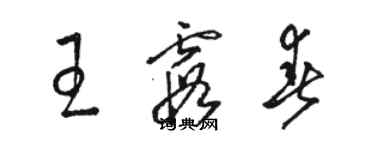 骆恒光王霞春草书个性签名怎么写