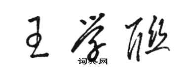 骆恒光王学联草书个性签名怎么写