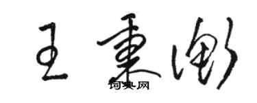 骆恒光王秉衡草书个性签名怎么写