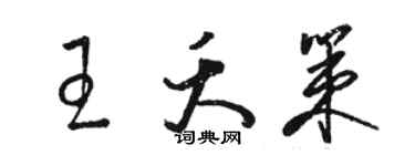 骆恒光王夭策草书个性签名怎么写