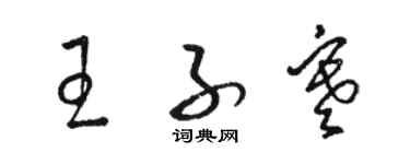 骆恒光王子寒草书个性签名怎么写