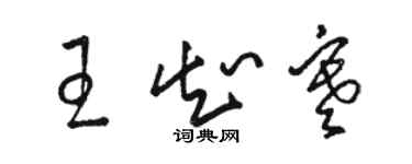 骆恒光王知寒草书个性签名怎么写