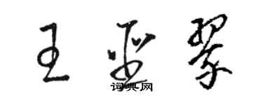 骆恒光王圣翠草书个性签名怎么写