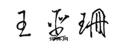 骆恒光王圣珊草书个性签名怎么写