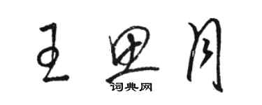 骆恒光王思月草书个性签名怎么写