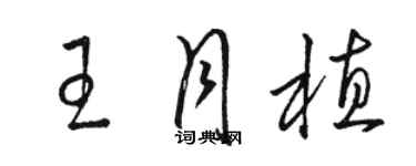 骆恒光王月植草书个性签名怎么写