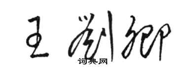 骆恒光王刘卿草书个性签名怎么写
