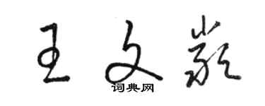 骆恒光王文严草书个性签名怎么写