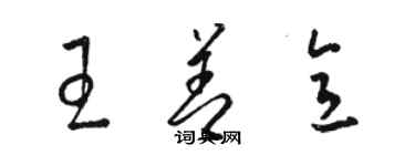 骆恒光王善意草书个性签名怎么写