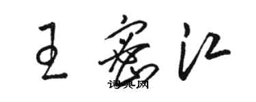 骆恒光王密江草书个性签名怎么写