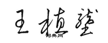 骆恒光王植垄草书个性签名怎么写