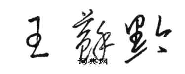 骆恒光王苏黔草书个性签名怎么写