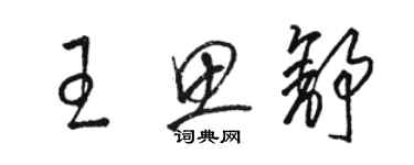 骆恒光王思舒草书个性签名怎么写