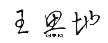 骆恒光王思地草书个性签名怎么写