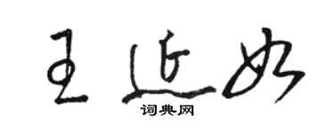 骆恒光王延如草书个性签名怎么写