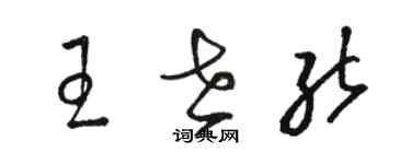 骆恒光王世能草书个性签名怎么写