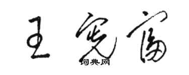 骆恒光王宪富草书个性签名怎么写