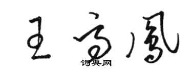骆恒光王高凤草书个性签名怎么写