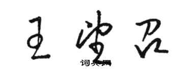 骆恒光王望召草书个性签名怎么写