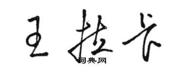 骆恒光王拉卡草书个性签名怎么写