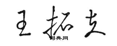 骆恒光王拓夫草书个性签名怎么写